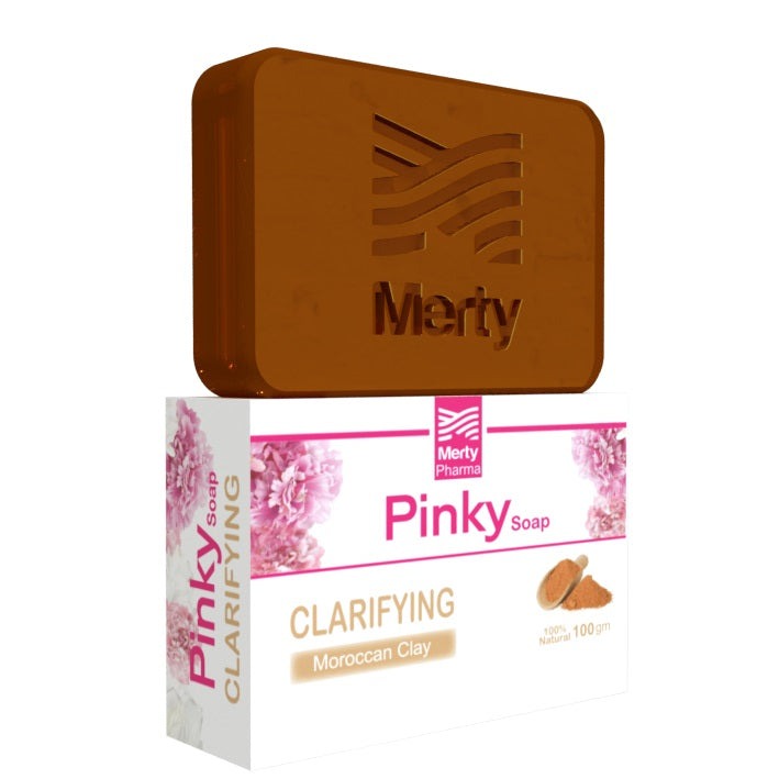 Pinky Skin Natural Soap Bar With Moroccan Clay - 100 gm