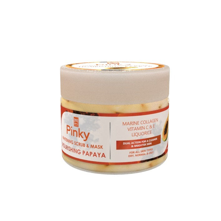 Pinky whitening scrub & mask 2x1 nourishing papaya 300 gm