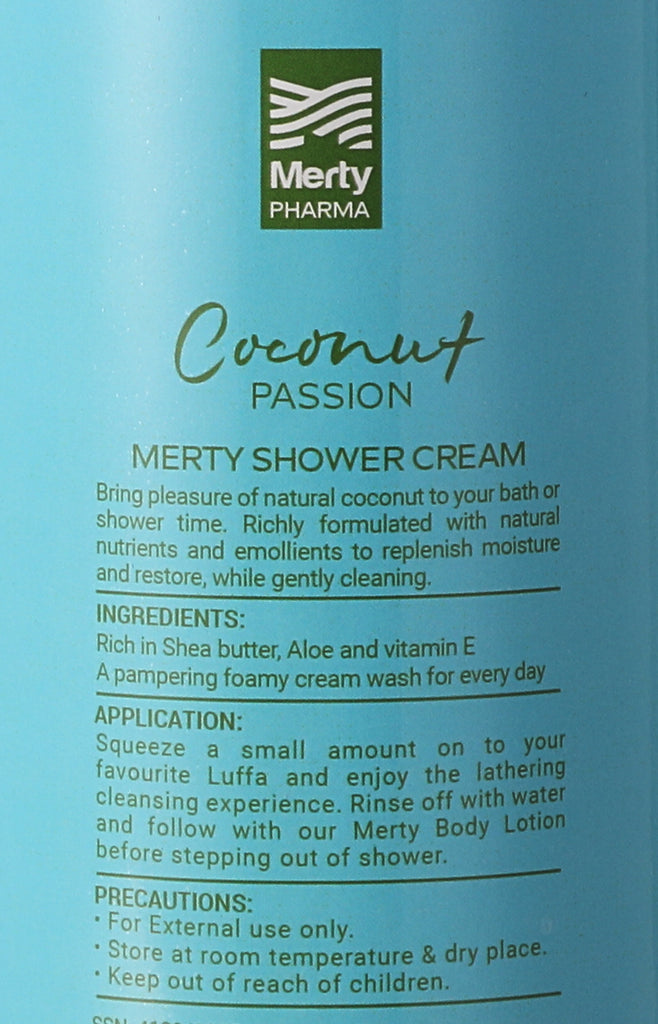 Merty Shower Cream Coconut Passion - 500 Ml 2