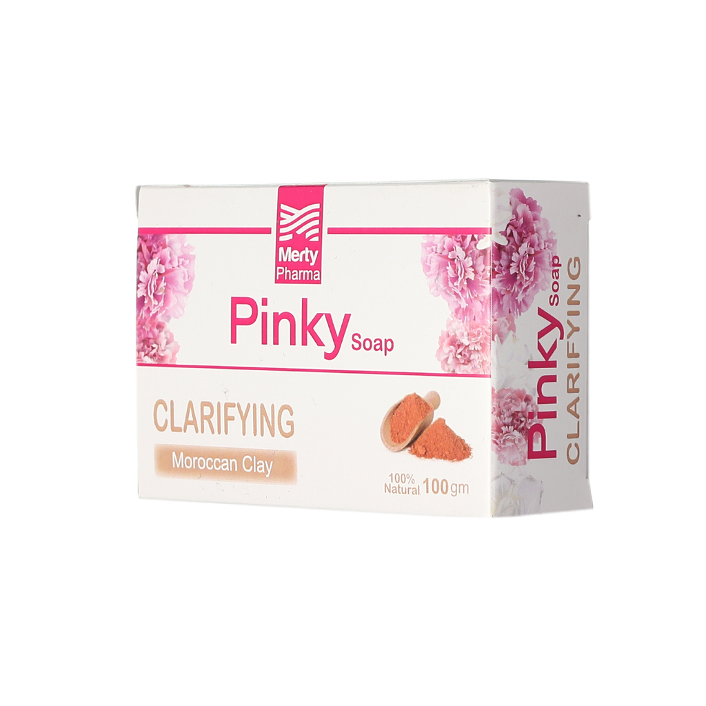 Pinky Skin Natural Soap Bar With Moroccan Clay - 100 gm 2