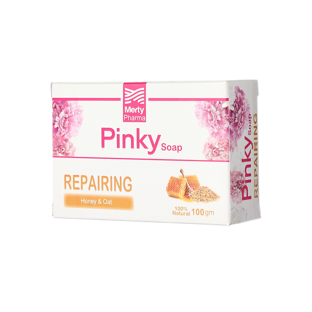 Pinky Skin Natural Soap Bar With Honey & Oats - 100 gm 2